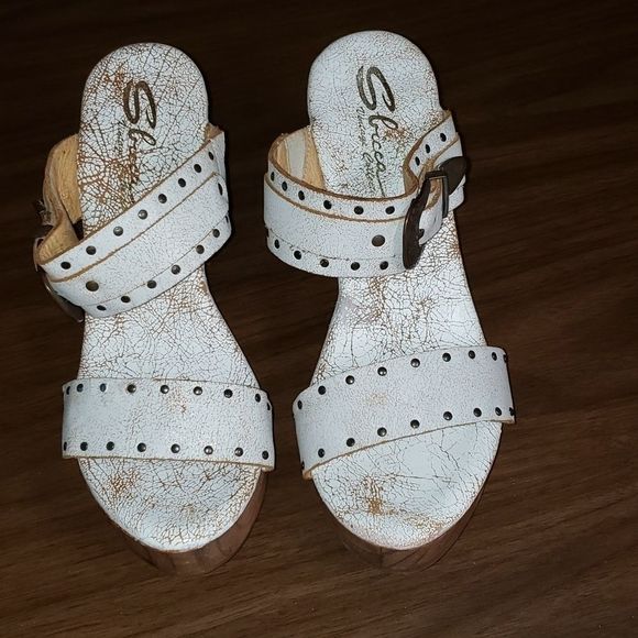 Sbicca Vintage Collection Wooden Platform Sandals‎ - Picture 6 of 11